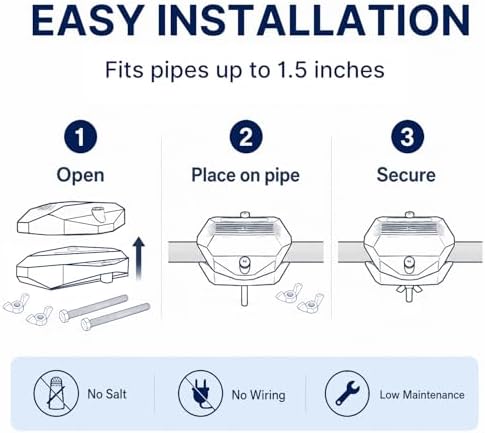 Magnetic Water Softener - Salt-Free Hard Water Conditioner | Portable, Easy Install for Home/RV/Apartments | Prevents New Sediment & Limescale - Image 2