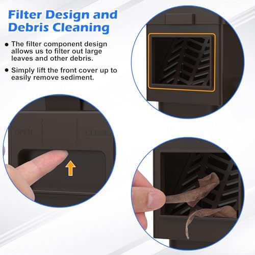 WADEO Rain Barrel Diverter Kit Fits 2''x3'' or 3''x4'' Downspouts Brown - Image 3