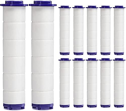 High Pressure Handheld Turbo Fan Shower Head PP-Cotton Filter Cartridge,3.7in Detachable Propeller Hydro Jet Shower Head Filter,set of 12 by TalyRob