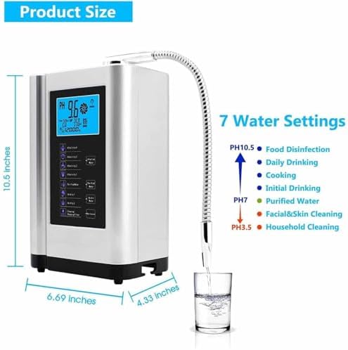 COYEUX Alkaline Acid Water Machine, Water Ionizer, 3.5-10.5 Ph 7 Modes, 600 to -500 Mv, 8000 litres Per Filter, Auto-Cleaning - Image 5