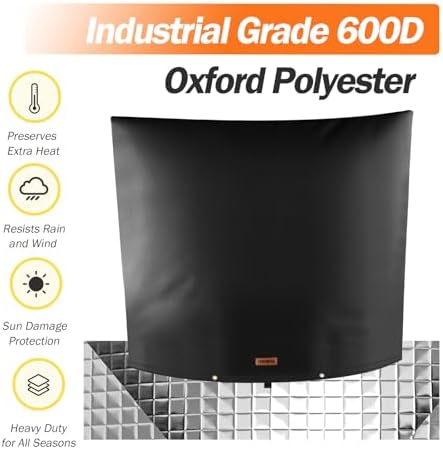 TOHONFOO Backflow Preventer Cover, Pipe Freeze Insulation, 40"Wx40"H, Black - Image 6