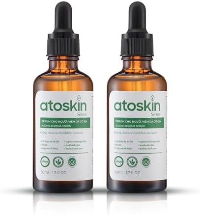 Atoskin Serum (2 Pack) – Soothing & Hydrating Care for Sensitive, Dry, and Eczema-Prone Skin – with Biosaccharide Gum-1 & RicoBio JA7 (3.4 oz) by ATOSKIN