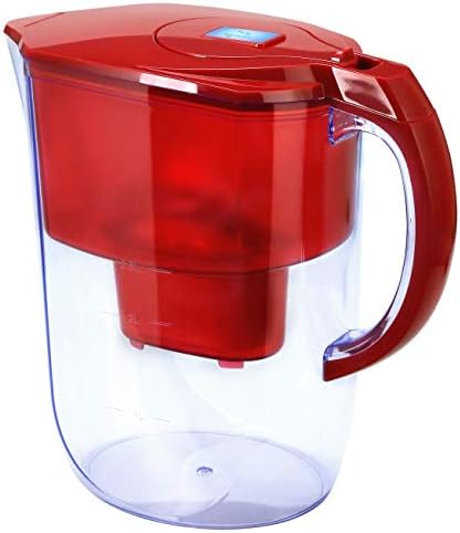 Ehm Ultra Premium Alkaline Water Filter Pitcher - 3.8L, Activated Carbon Filter- BPA Free, Healthy, Clean, & Toxin-Free Mineralized Alkaline Water in Minutes- Up to 9.5 pH-2023 (RED) - Image 4
