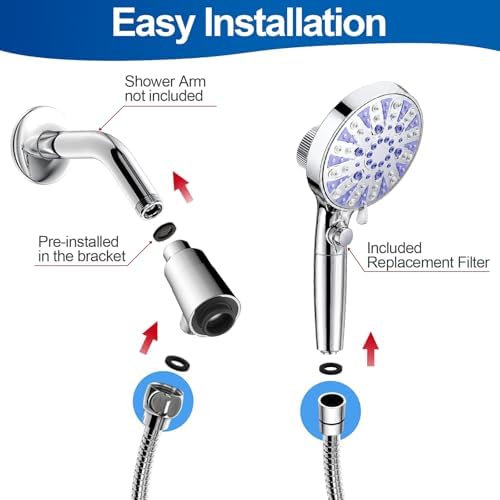 Magnetic Filtered 9-Mode Handheld Shower Head with Extra Top Spot Spray - Image 5