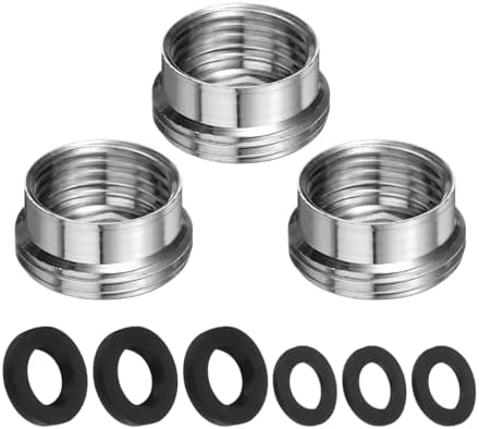 uxcell 3Pcs Faucet Adapter Kit, Male 1in to Female 0.75in Kitchen Sink Stainless Steel Tap Aerator Adapter Set to Connect Garden Hose, Water Filter, Standard Hose Diverter by uxcell