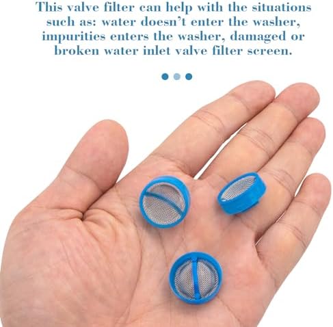 8pcs Water Inlet Valve Filter for Washer, 0.8in, Blue - Image 5