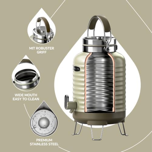 IDEUS Insulated Beverage Dispenser 1.4gal, Drink Container Grey - Image 3