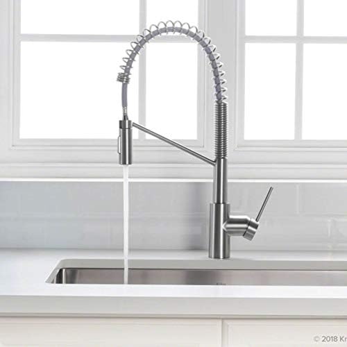 KRAUS Oletto Commercial Style Single Handle Pull Down Kitchen Faucet with QuickDock Top Mount Installation Assembly in Chrome, KPF-2631CH - Image 2