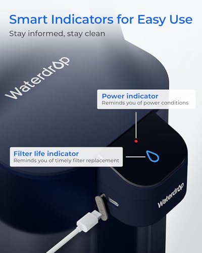 Waterdrop ED61B Rechargeable Water Filter Dispenser, 15-Cup, Blue - Image 6