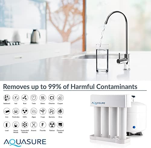Aquasure Signature Elite Complete Whole House Water Treatment System with Digital Metered Control Water Softener, Conditioner and 75 GPD RO Reverse Osmosis Filtration (72,000 Grains) - Image 4