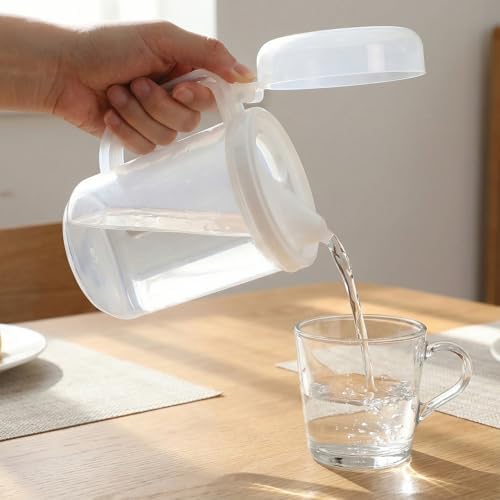 4 Pack Easy Pour Mini Pitchers 22oz with Lid, BPA-Free Plastic Pitcher for Milk, Water & Juice – Ideal for Early Learning & Home - Image 7