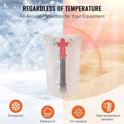 VEVOR Well Pump Covers, 20''W x 34''H, Backflow Preventer Insulation Cover, Sprinkler Covers for Outside, Sturdy 5 Layers for Winter Freeze Protection, Insulated Pouch for Winter Pipe Freeze - Image 6