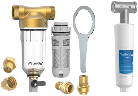 Waterdrop WD-RPFK Spin Down Sediment Filter with AP431 Scale Inhibitor Filter, Bundle by Waterdrop