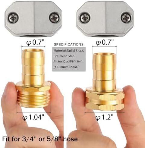 Garden Hose Repair Kits, Fit 3/4" and 5/8" Garden Hose, 2 Sets - Image 2