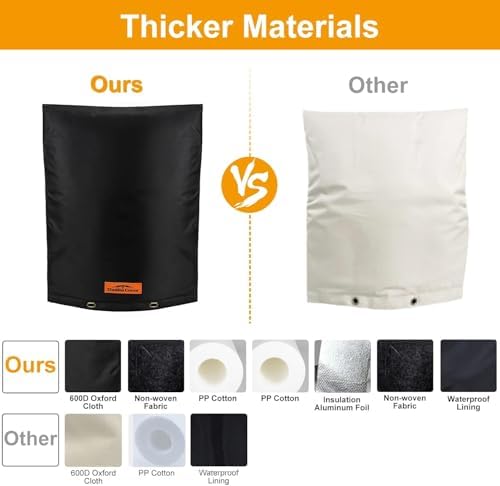 16"x20" Insulated Backflow Cover, Black, 7-Layer - Image 5