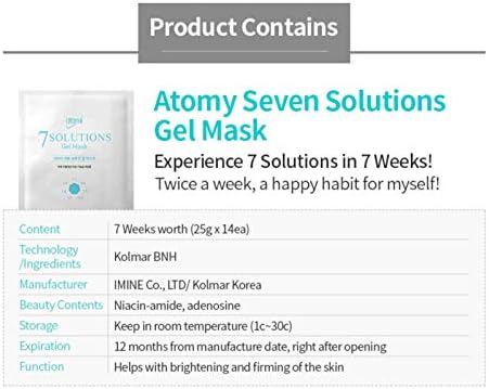 ATOMY 7 Solution Gel Mask - Brightening Skin Treatment Mask - Image 2