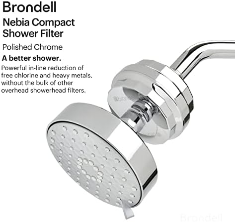 Brondell Shower Filter VivaSpring, Compact Polished Chrome – High Output, 100% High-Purity KDF Filtration, With FF-30 Filter Cartridge, Filtered Shower Water for Healthier Skin & Hair - Image 2