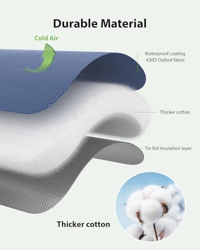 Outdoor Faucet Covers for Winter Freeze Protection, Kanosan 8.3"H X 6.7"W Thickened Reflective Outside Spigots Covers Hose Bib Insulated Sock for Winter Cold Weather, 4 Pack Blue - Image 4