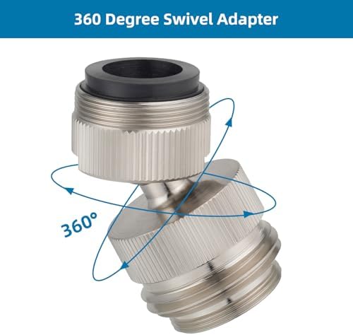 Hibbent Sink Faucet to Garden Hose Adapter, Swivel 3/4" Faucet Adapter - Image 5