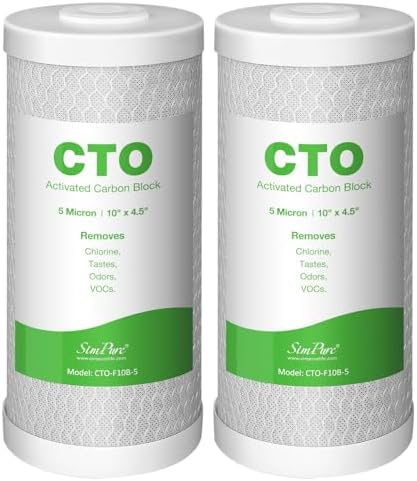 SimPure 5 Micron 10" x 4.5" CTO Carbon Whole House Water Filter Cartridge by SimPure_Water