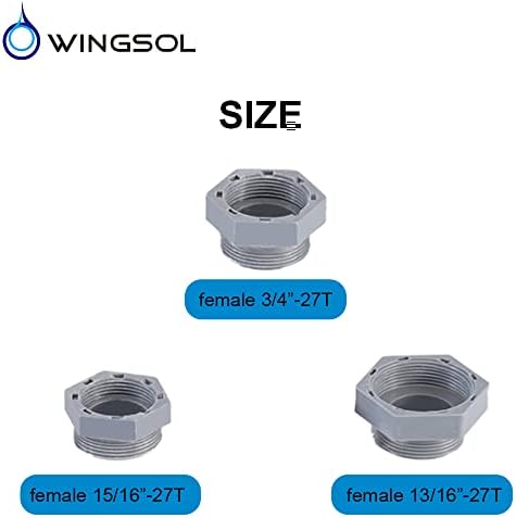 WINGSOL Compression Thread Adapter Kits for Kitchen Bathroom Faucet Mount Filter, Garden Hose, Bathtub Aerator Diverter, Water Filter Accessories, 8 Pcs - Image 3