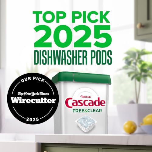 Cascade Free and Clear Dishwasher Pods, Dishwasher Detergent, Grease Fighting Power of Dawn Dish Soap, Lemon Essence, 47 Count - Image 2