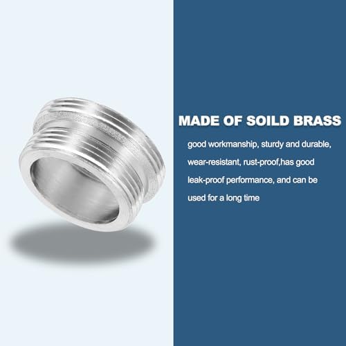 uxcell Faucet Aerator Adapter,M24 Male to M22 Male Brass Faucet Adapter - Image 4