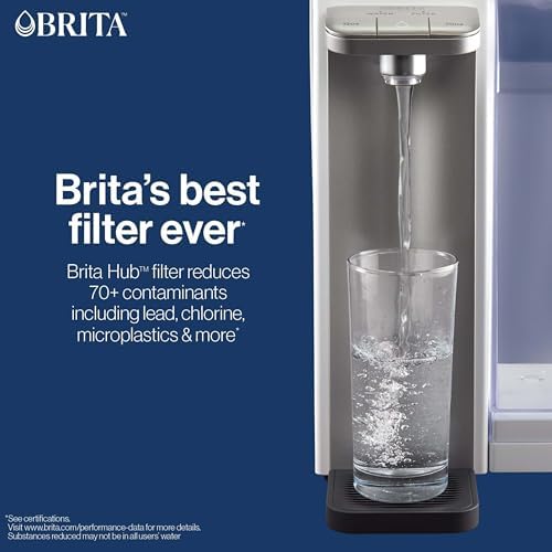 Brita Hub Replacement Water Filter,BPA-Free,Replaces 900 Plastic Water Bottles,Lasts Six Months or 120 Gallons,Includes 1 Filter,Kitchen Essential,White,(Pack of 6) - Image 3