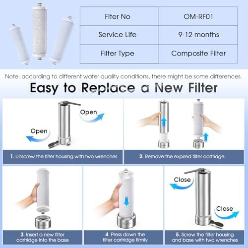 Countertop Water Filter, Stainless Steel 8000 Gal Filtration System - Image 5