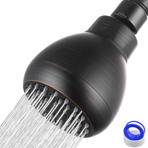 High Pressure Shower Head - Powerful Bathroom Pressure Boosting Showerhead - Perfect Universal Replacement for Rain Shower Heads(Oil Rubbed Bronze) by NuodanLuxuryShowerSystems