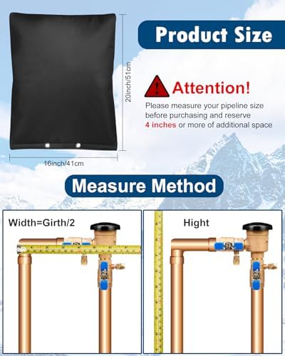 Backflow Preventer Insulation Cover (5F), 16"X20", 5 Layers, Black - Image 2