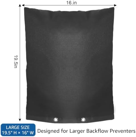 Backflow Preventer Insulation Cover for Winter Protection 20" H x 17" W - Image 2