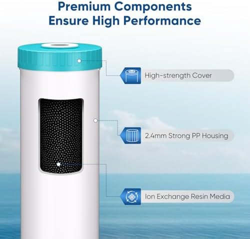 PUREPLUS 20"x4.5" Whole House Iron & Manganese Reduce Water Filter, 1 Pack - Image 2