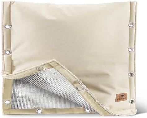 Backflow Preventer Insulation Cover - 3 Way Opening Pipe Insulation Cover for Irrigation Valve, Sprinkler Cover for Outside - Winter Freeze Protection Backflow Cover - 21" W x 16" H, Beige by DEMEDO