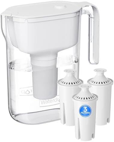 Waterdrop PT-11W 7-Cup Water Filter Pitcher with 3 Filters, White by Waterdrop