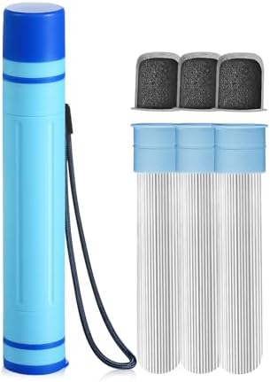 GS-28H1 Extra Cartridge Version, Greeshow Portable Water Filter Straw, Personal Water Filtration System, GS-28H1, 1 Pack with Filter Cartridge 3 Pack by Greeshow