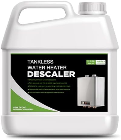 Tankless Water Heater Descaler - Quart (32 oz) Premium Descaler for Tankless Water Heater Systems, Restores Heating Efficiency, Easy Use by Qoddxx