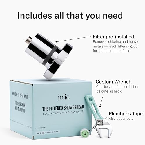 Jolie Filtered Showerhead, High Pressure Shower Filter, Jet Black - Image 3