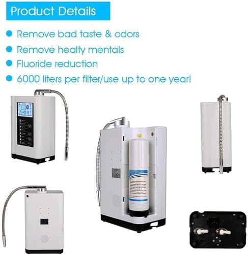 Alkaline Water Ionizer,Water Purifier Machine, Ph 3.5-10.5 Acid Alkaline Water Maker Machine, Up to -500mv Orp (Blue) - Image 6