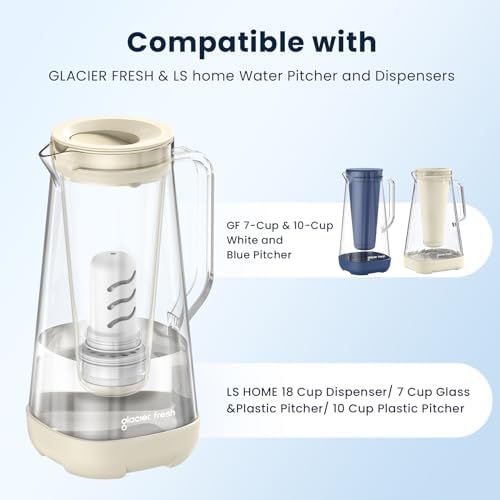 GLACIER FRESH Pitcher Filters Compatible with LifeStraw, Carbon+Ion 2+4 - Image 2