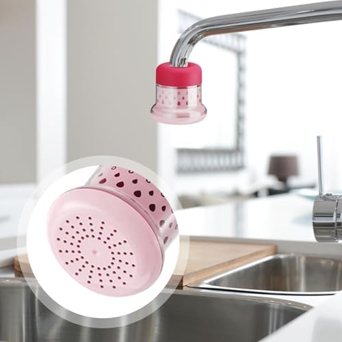 Faucet Water Filter,Splash Proof Softener Parts,Detachable Leak Proof F́aucet Mount Sink Purifier for Kitchen Shower Home Hotel Restaurant Apartment (Red) - Image 5