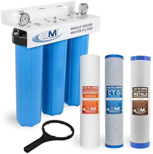 Applied Membranes Inc. 3-Stage Whole-House Water Filter System, 4.5x20-Inch Heavy-Metal, Sediment, and Chemical Water Filter Cartridge - Image 2
