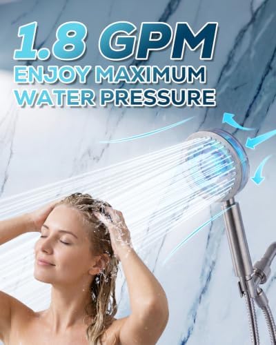 PWERAN Handheld Shower Head with 72" Hose, High Pressure Shower Heads - Image 4