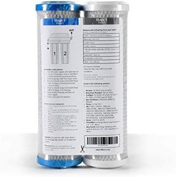 iFilters 2.5 x 10 5 & 0.5 Micron Carbon Block Under Sink Water Filter Set - Image 3