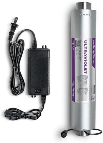 iSpring UVF50 Whole House LED UV Water Filter, 1" NPT Inlet Outlet, 13 GPM by iSpring
