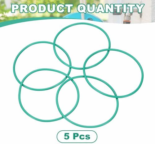 HARFINGTON 5 Pcs Fluorine Rubber O-Rings 66mm OD 61.2mm ID 2.4mm Width Round Sealing O Ring Seal Gasket for Industrial Engines Plumbing Faucet Hose Automotive - Image 3