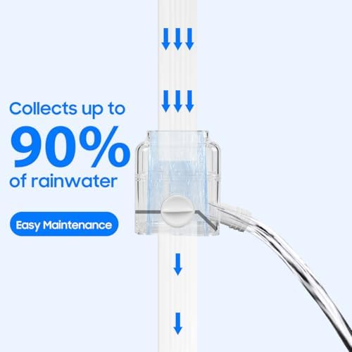 Downspout Diverter, Rain Barrel Diverter Kit Fits for 3"x4" and 2"x3" Standard Downspout, Rainwater Collection System with Adjustable Valve and Filter. 5ft Hose - Image 7