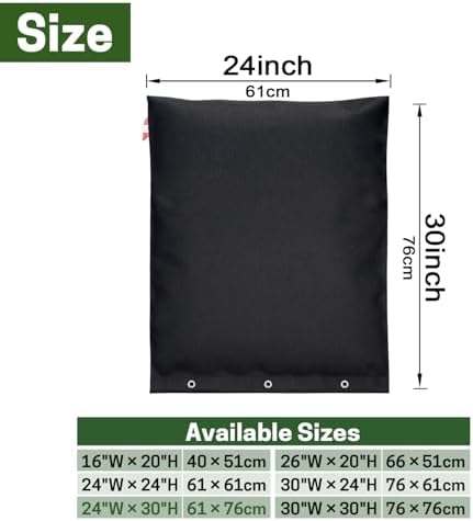 Backflow Preventer Insulated Cover 24×30 in & 36×24 in, Pressure Vacuum Breaker Cover with 8 Layers Thick Fabric, Sprinkler Valve Insulation Pouch for Winter Freeze Protection - Image 2