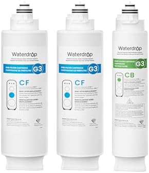 Waterdrop G3-2CFCB Filter, Replacement for G3-W & G3P600 & G3P800 RO System by Waterdrop