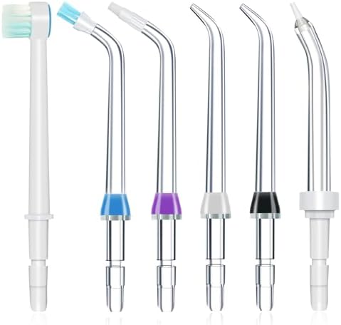 Replacement Tips for Waterpik Water Flosser,Replacement Classic Jet Tips Compatible Brush Heads for Waterpik (AquaFlosser 6 Tips) by Hwxtoxy